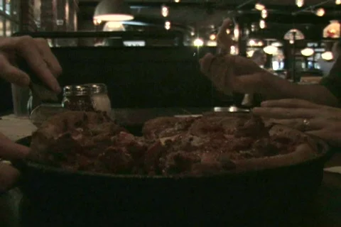 Pizza at a Restaurant Stock Footage 285090