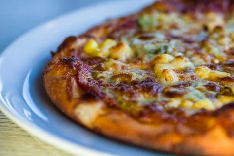 Pizza in restaurant Stock Photos
