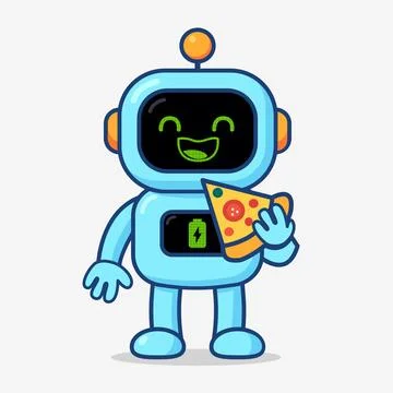 Pizza robot Stock Illustration