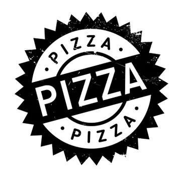 Pizza rubber stamp Stock Illustration