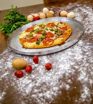 Pizza rustic brazil Stock Photos