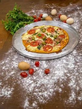 Pizza rustic brazil Stock Photos