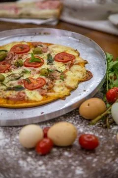 Pizza rustic brazil Stock Photos