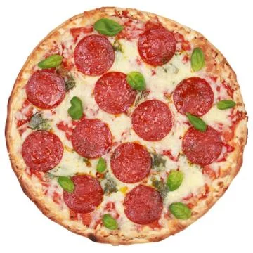 Pizza salami Stock Photos