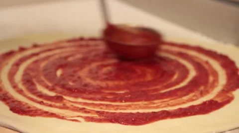 Pizza Sauce Stock Footage 8549176