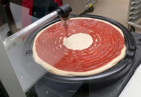 Pizza sauce spreader Foto stock