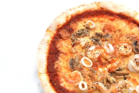 Pizza seafood Stock Photos