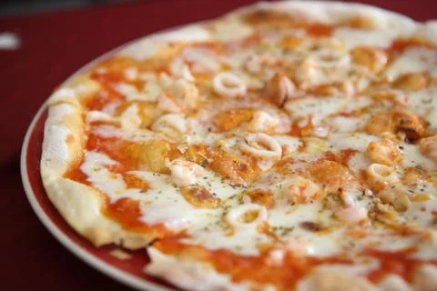 Pizza seafood Stock Photos