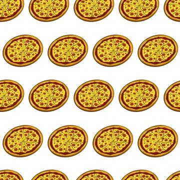 Pizza seamless Stock Illustration