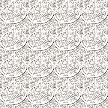 Pizza seamless Stock Illustration