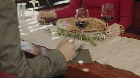 Pizza serving Stock Footage 49109394