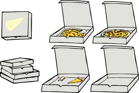 Pizza Set II Stockillustratie