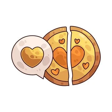 Pizza sharing illustration Stock Illustration