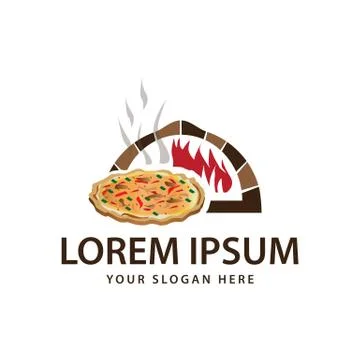 Pizza shop logo Stock Illustration