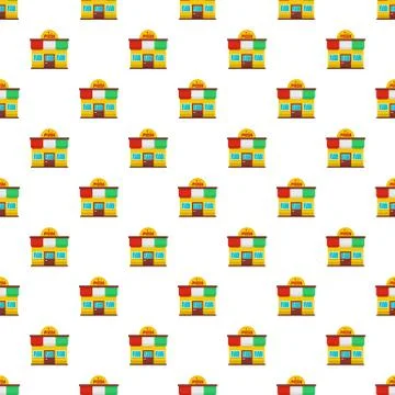 Pizza shop pattern seamless vector Stock Illustration