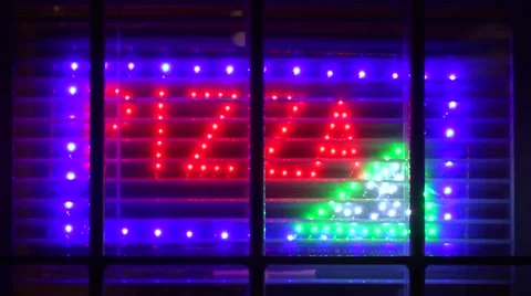 Pizza sign Stock Footage 42674328