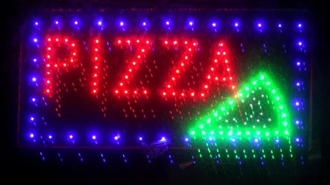 Pizza sign Video stock 77293883