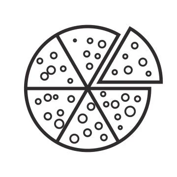 Pizza simple schematical image Stock Illustration