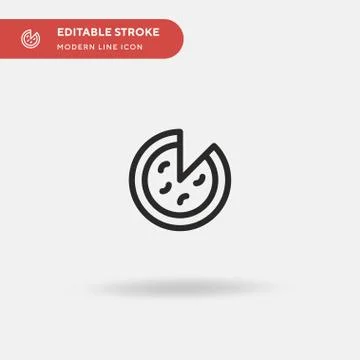 Pizza Simple vector icon. Illustration symbol design template for web mobile  Stock Illustration