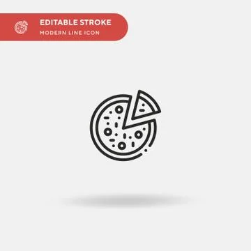 Pizza Simple vector icon. Illustration symbol design template for web mobile  Stock Illustration