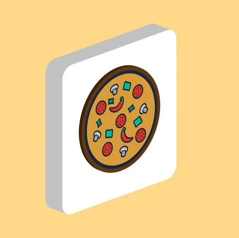 Pizza Simple vector icon. Illustration symbol design template for web mobile  Stock Illustration