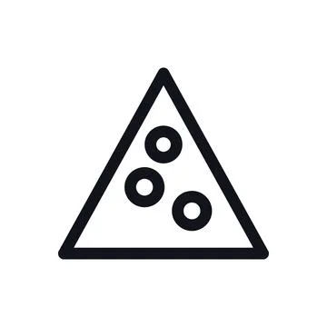 Pizza Slice Black White Line Icon Editable Stroke Vector Symbol Ilustração Stock