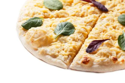 Pizza slice close up Stock Photos