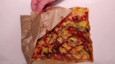 Pizza Slice Stock Footage 73577955