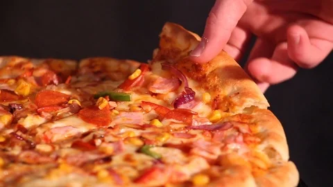 Pizza Slice Stock Footage 86530986