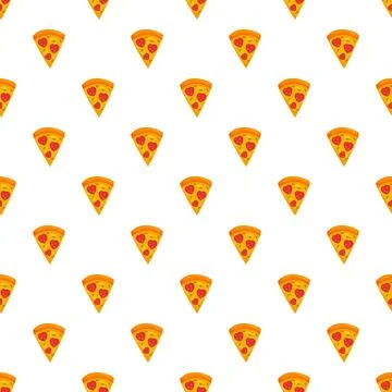 Pizza slice heart pattern, fast food love Stock Illustration