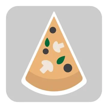 Pizza slice icon Illustrazione stock