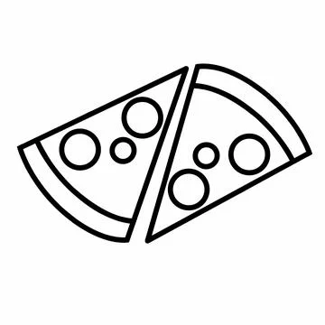 Pizza Slice Icon Illustrazione stock