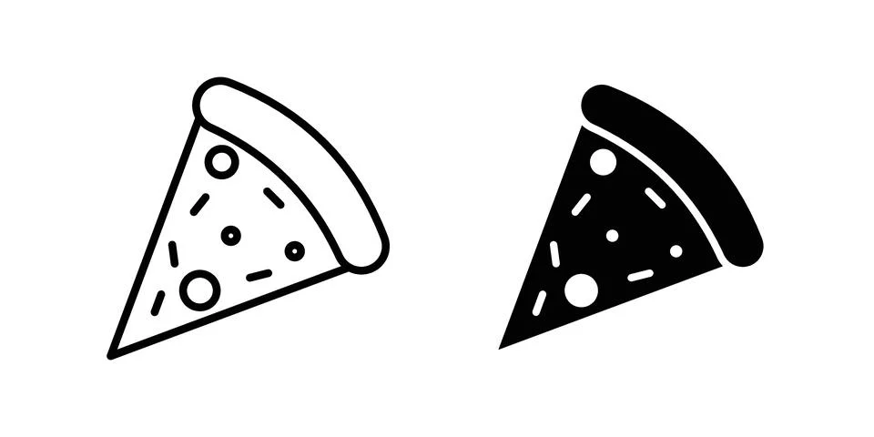 Pizza slice icon Illustration set. Vector Eps10 for apps Stock Illustration