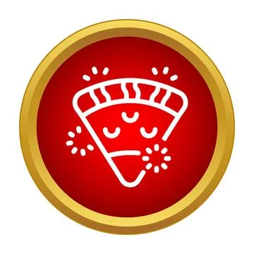 Pizza slice icon representing fast food and unhealthy eating problems 스톡 일러스트