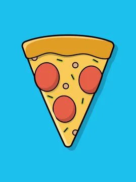 Pizza slice icon vector design Stock Illustration