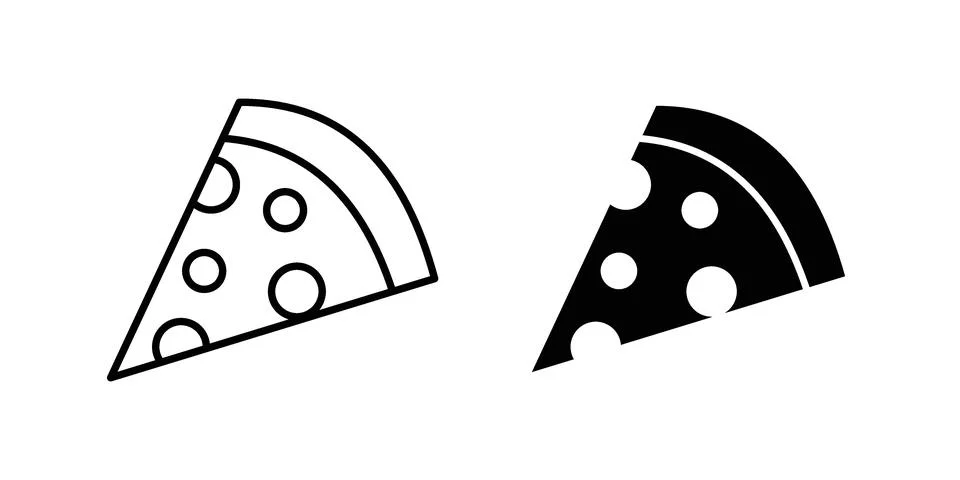 Pizza slice icon vector design illustrations Stock Illustration