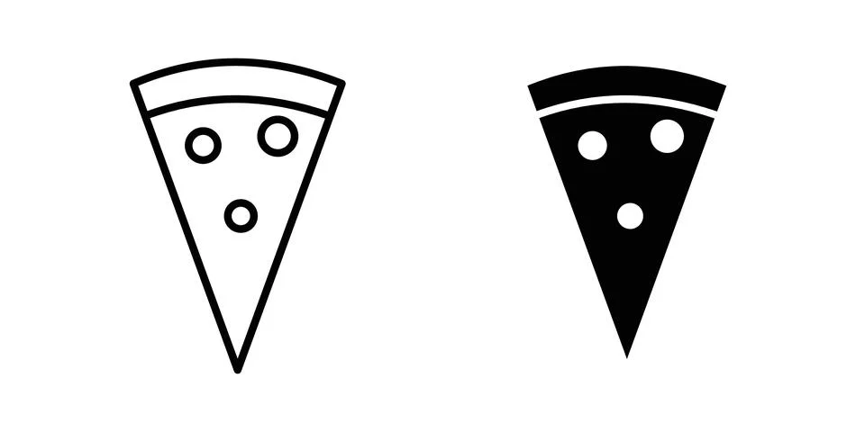 Pizza slice icon vector editable eps10 Stock Illustration