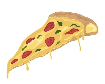 Pizza slice Illustrazione stock
