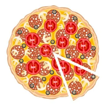 Pizza slice Stock Illustration