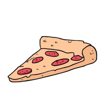 Pizza slice Stock Illustration