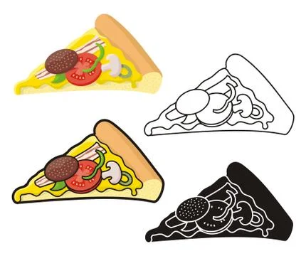 Pizza slice Stock Illustration