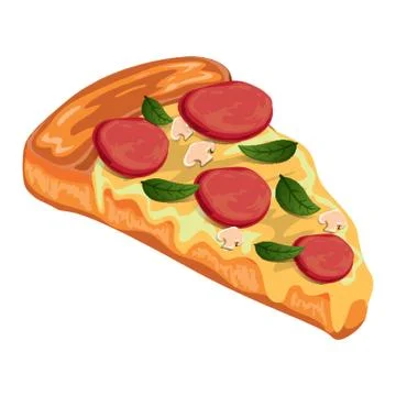 Pizza slice Stock Illustration