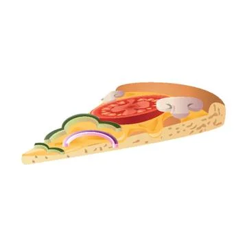 Pizza slice Illustrazione stock