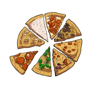 Pizza slice 스톡 일러스트