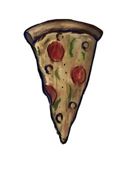 Pizza slice Stock Illustration