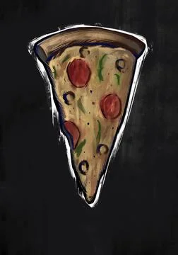 Pizza slice Stock Illustration