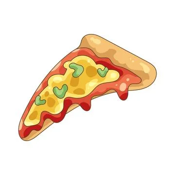 Pizza slice Ilustração Stock