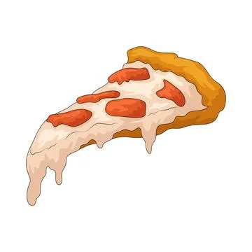 Pizza slice illustration Stock Illustration