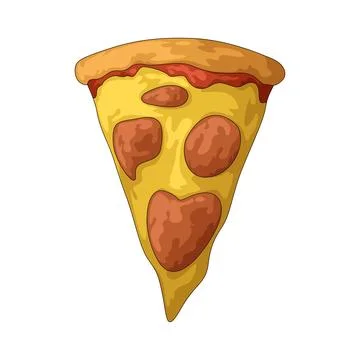 Pizza slice illustration Ilustração Stock