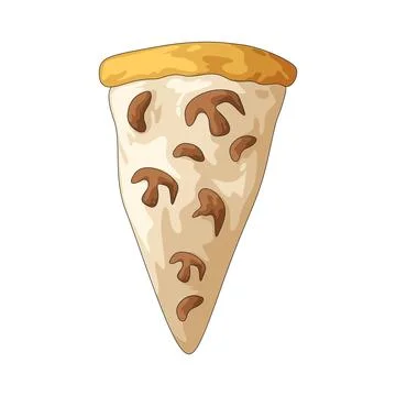 Pizza slice illustration Ilustração Stock